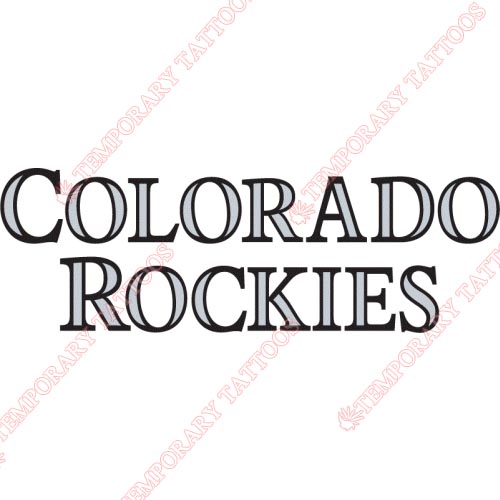 Colorado Rockies Customize Temporary Tattoos Stickers NO.1568